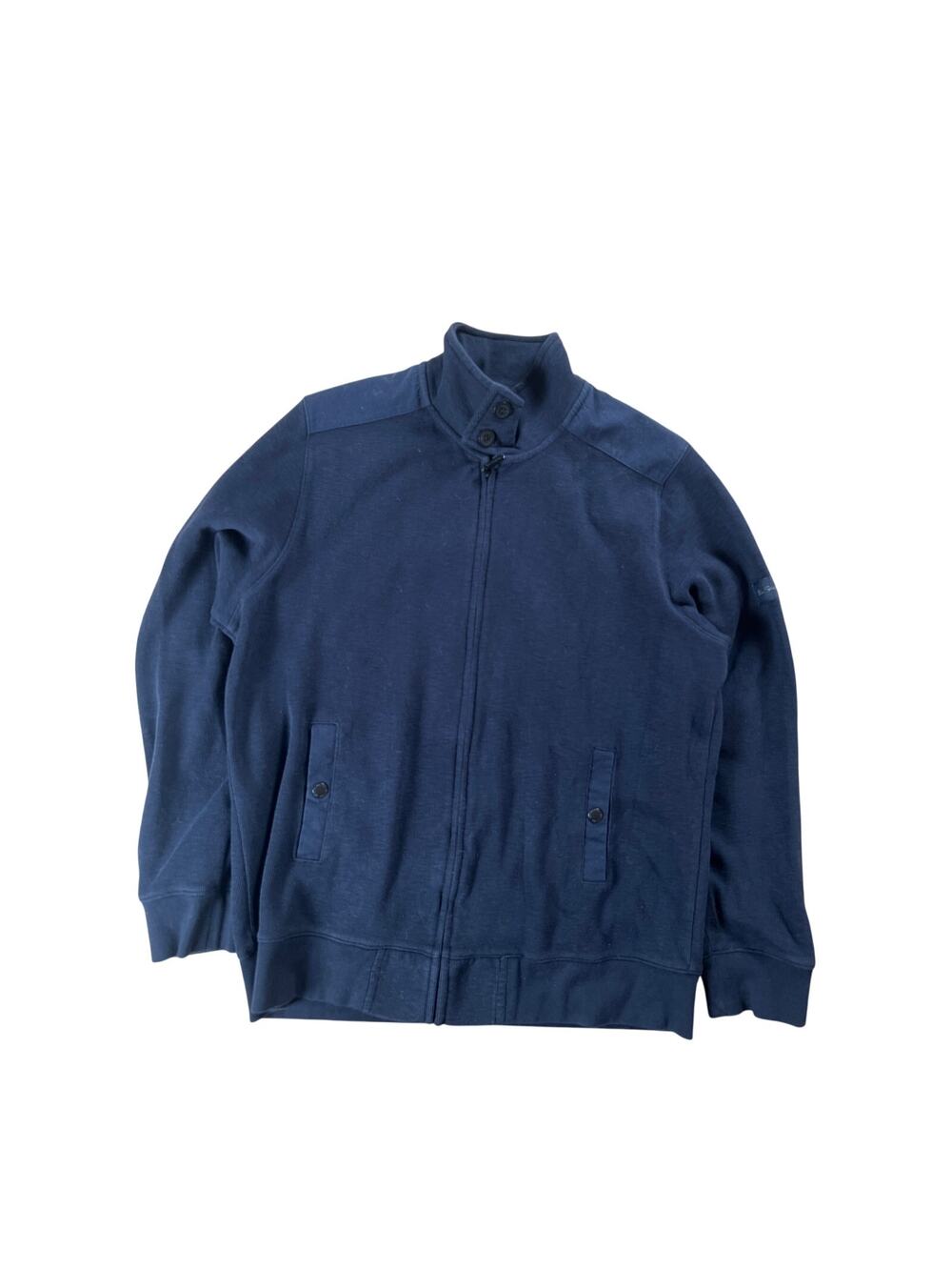 Ben Sherman Navy Blue Full-Zip Up Sweater Size XL